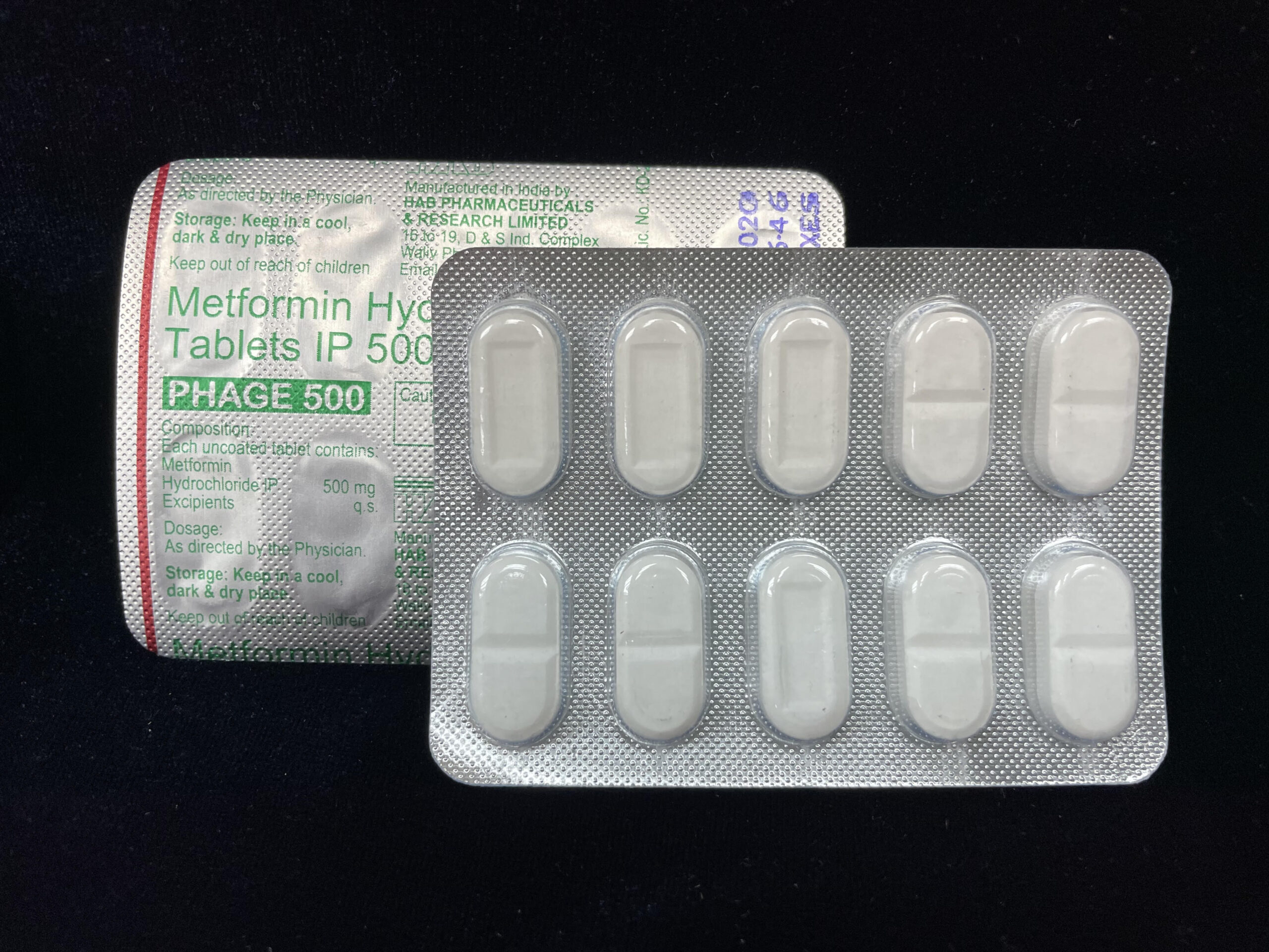Metphage PHAGE 500 Metformin HCL x 10tabs – strongconnection.biz