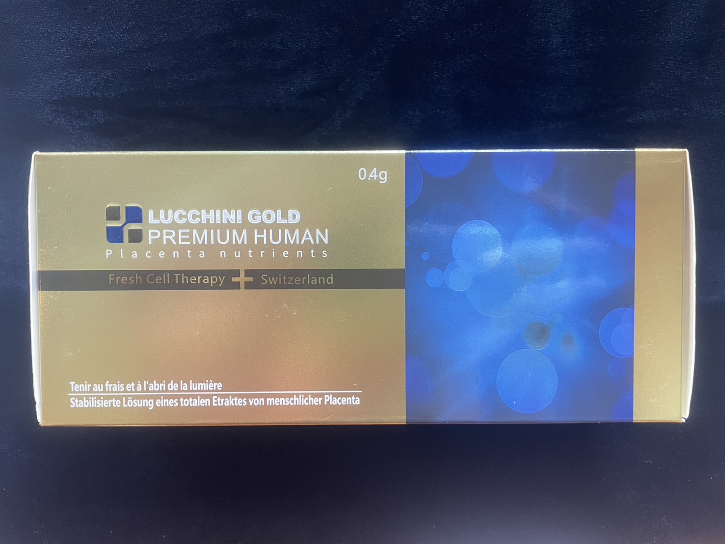 LUCCHINI GOLD PREMIUM HUMAN Placenta nutrients 0.4g/2ml x 50Amples